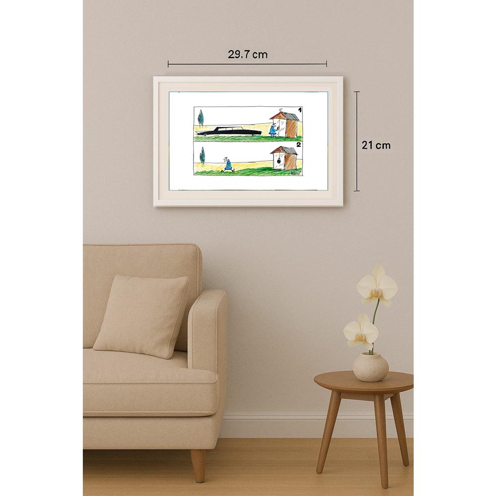 Valery Momot 29x21cm Orijinal Karikatür BOD02182