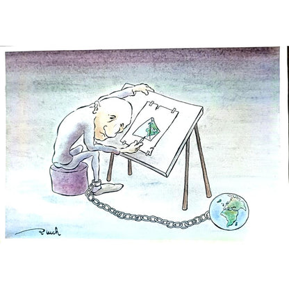 Vjekoslav Klaic 29x21cm Orijinal Karikatür BOD02183