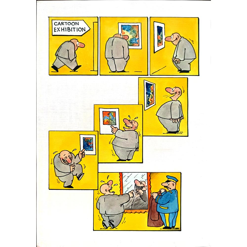 Jurij Manaev 29x21cm Orijinal Karikatür BOD02186