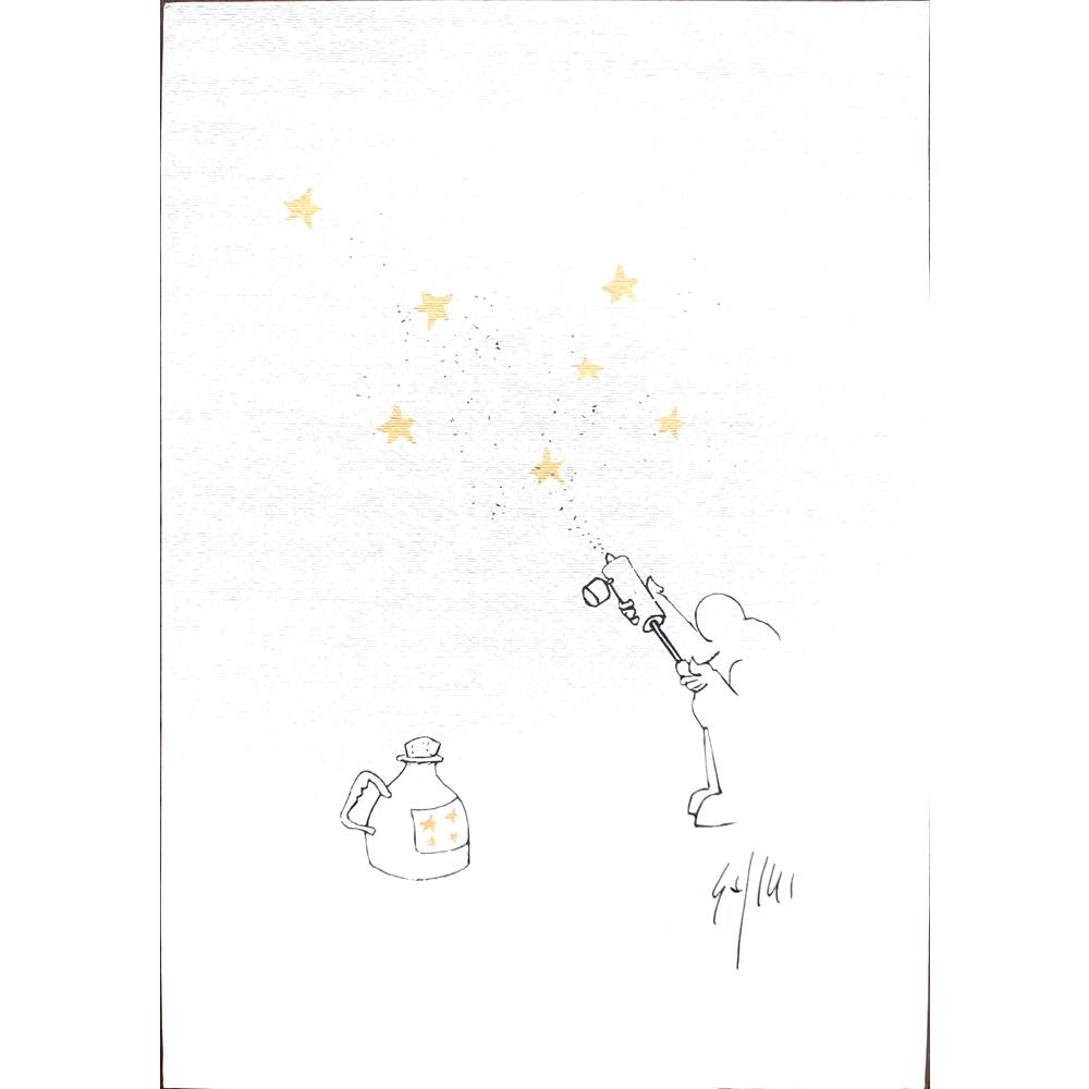 Sajini Ugo Alessandro 29x21cm Orijinal Karikatür BOD02188