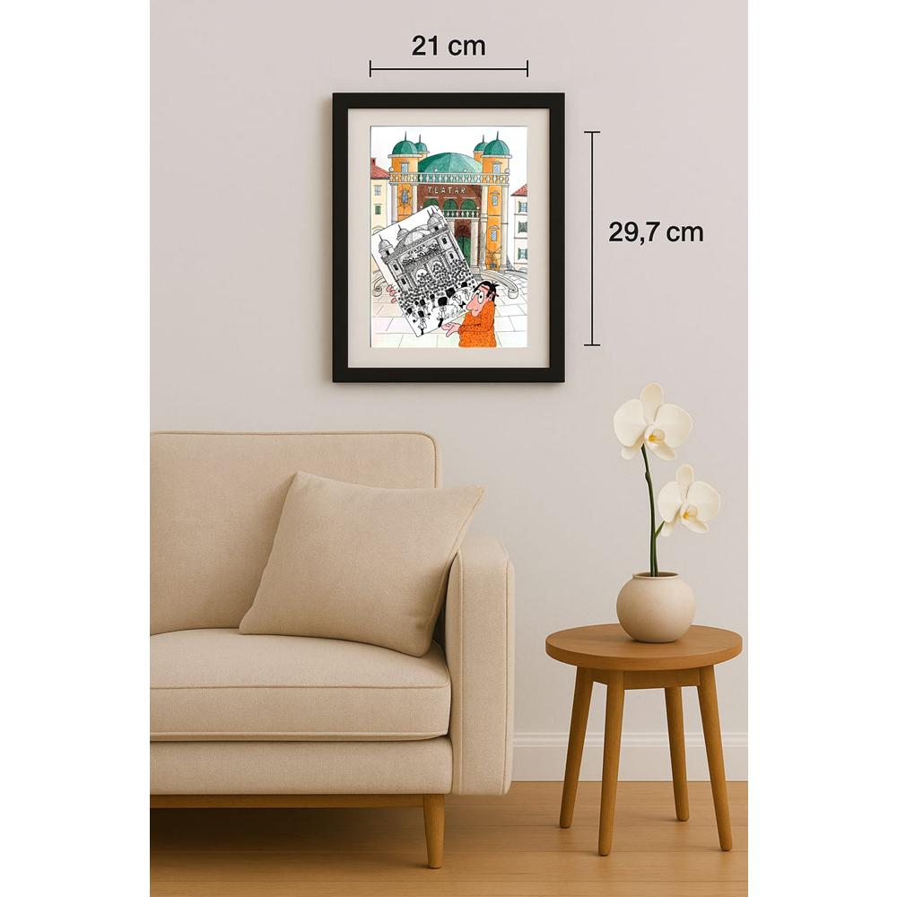 Bojan Grlica 29x21cm Orijinal Karikatür BOD02190