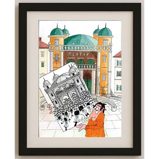 Bojan Grlica 29x21cm Orijinal Karikatür BOD02190