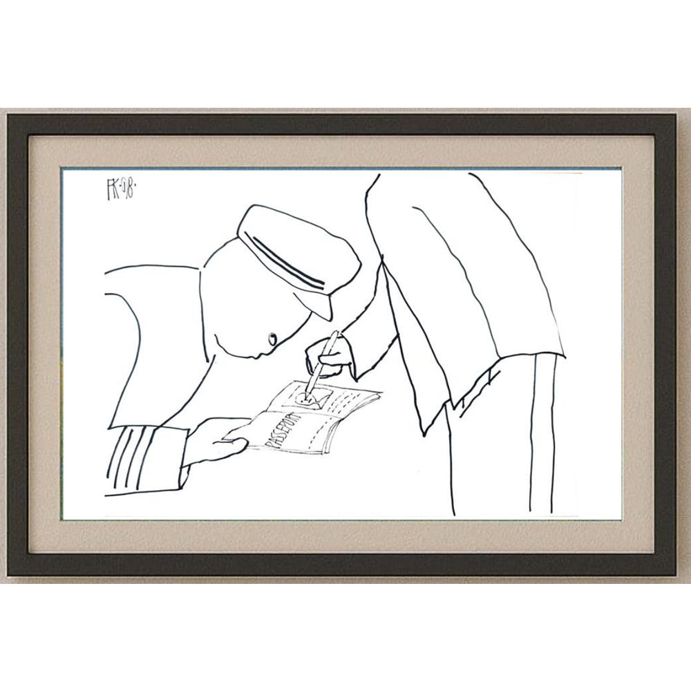 Fedor Kritovak 29x21cm Orijinal Karikatür BOD02193