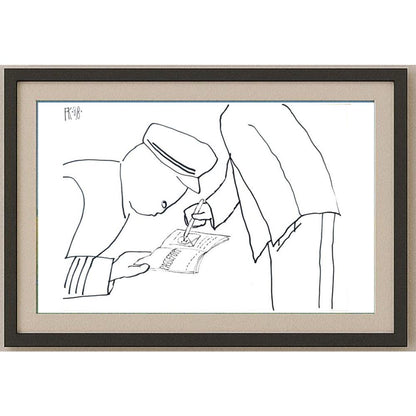 Fedor Kritovak 29x21cm Orijinal Karikatür BOD02193