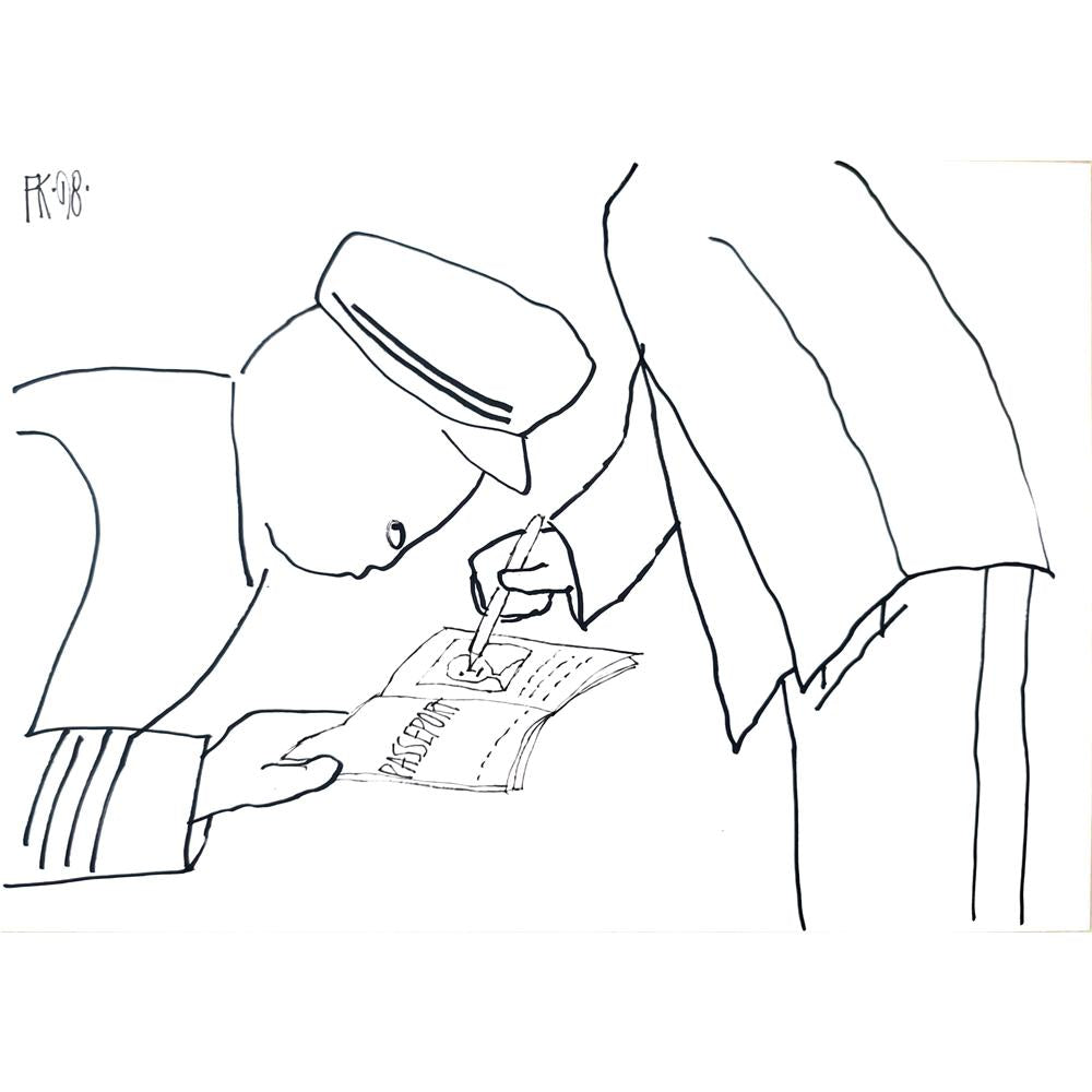 Fedor Kritovak 29x21cm Orijinal Karikatür BOD02193