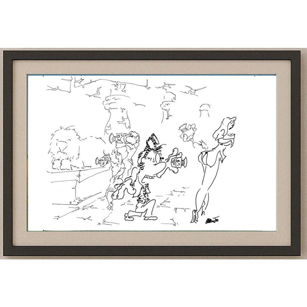 Branko Premuzic 29x21cm Orijinal Karikatür BOD02194