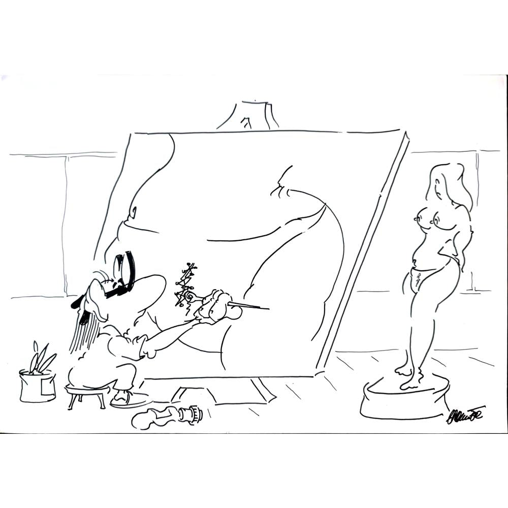 Branko Premuzic 29x21cm Orijinal Karikatür BOD02195