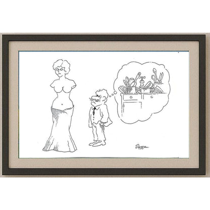 Zdenko Puhin 29x21cm Orijinal Karikatür BOD02196