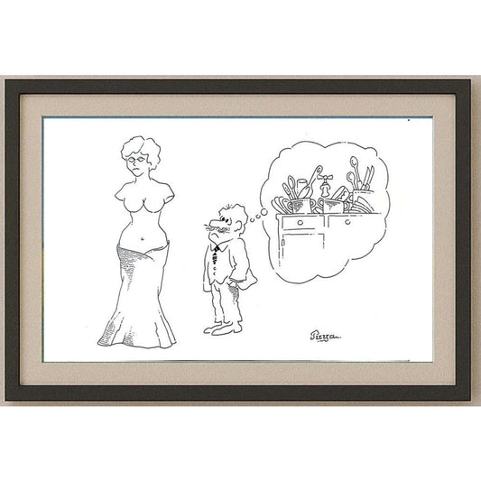 Zdenko Puhin 29x21cm Orijinal Karikatür BOD02196