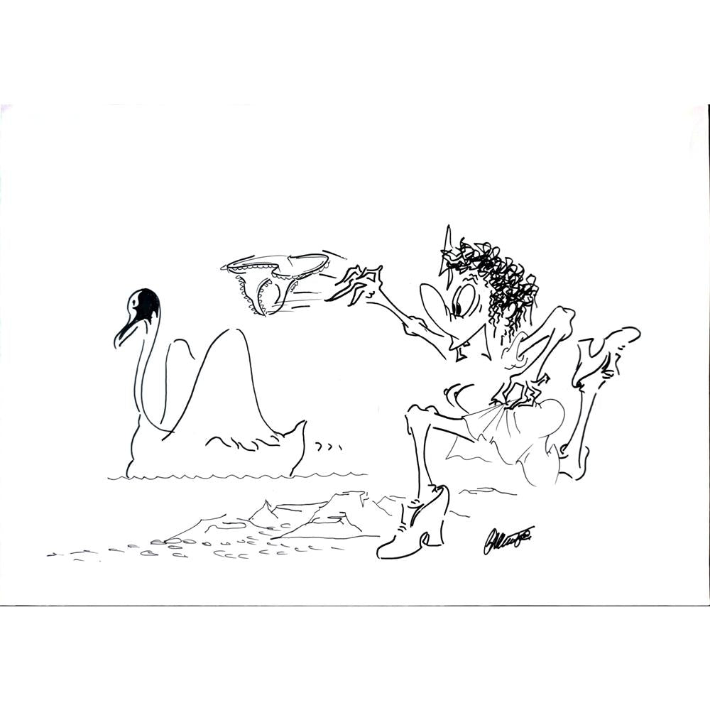Branko Premuzic 29x21cm Orijinal Karikatür BOD02199
