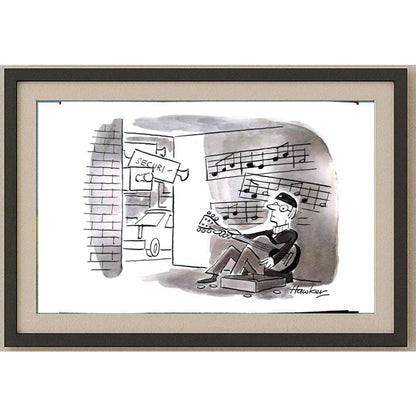 David Hawker 29x21cm Orijinal Karikatür BOD02204