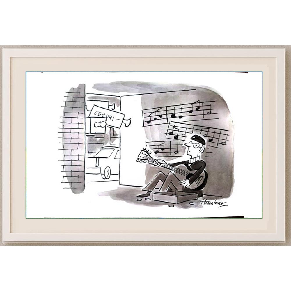 David Hawker 29x21cm Orijinal Karikatür BOD02204