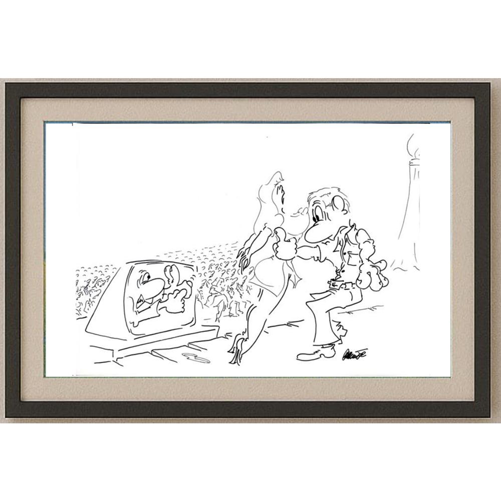 Branko Premuzic 29x21cm Orijinal Karikatür BOD02205
