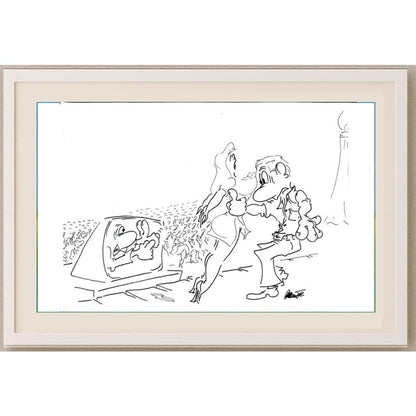Branko Premuzic 29x21cm Orijinal Karikatür BOD02205
