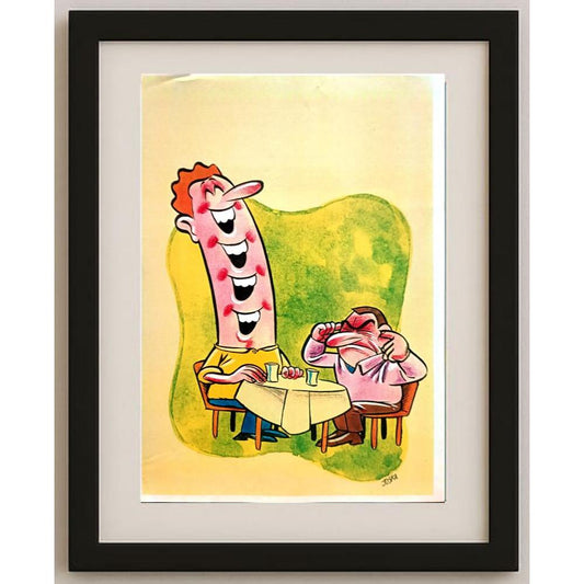 Francisco Juska Filho 29x21cm Orijinal Karikatür BOD02206