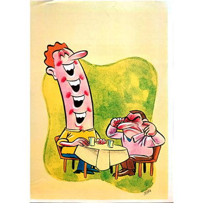 Francisco Juska Filho 29x21cm Orijinal Karikatür BOD02206