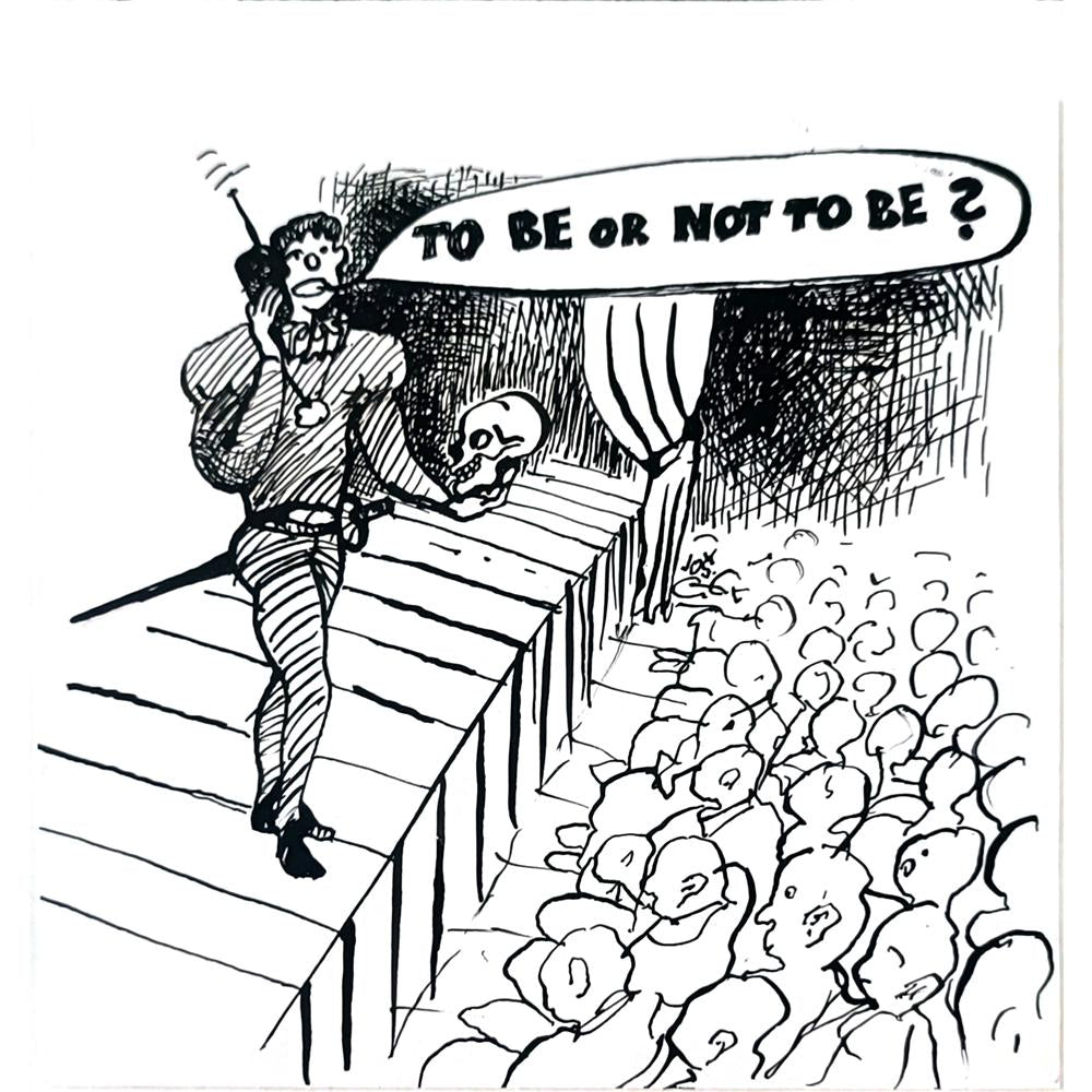 Josef Svax 29x21cm Orijinal Karikatür BOD02208