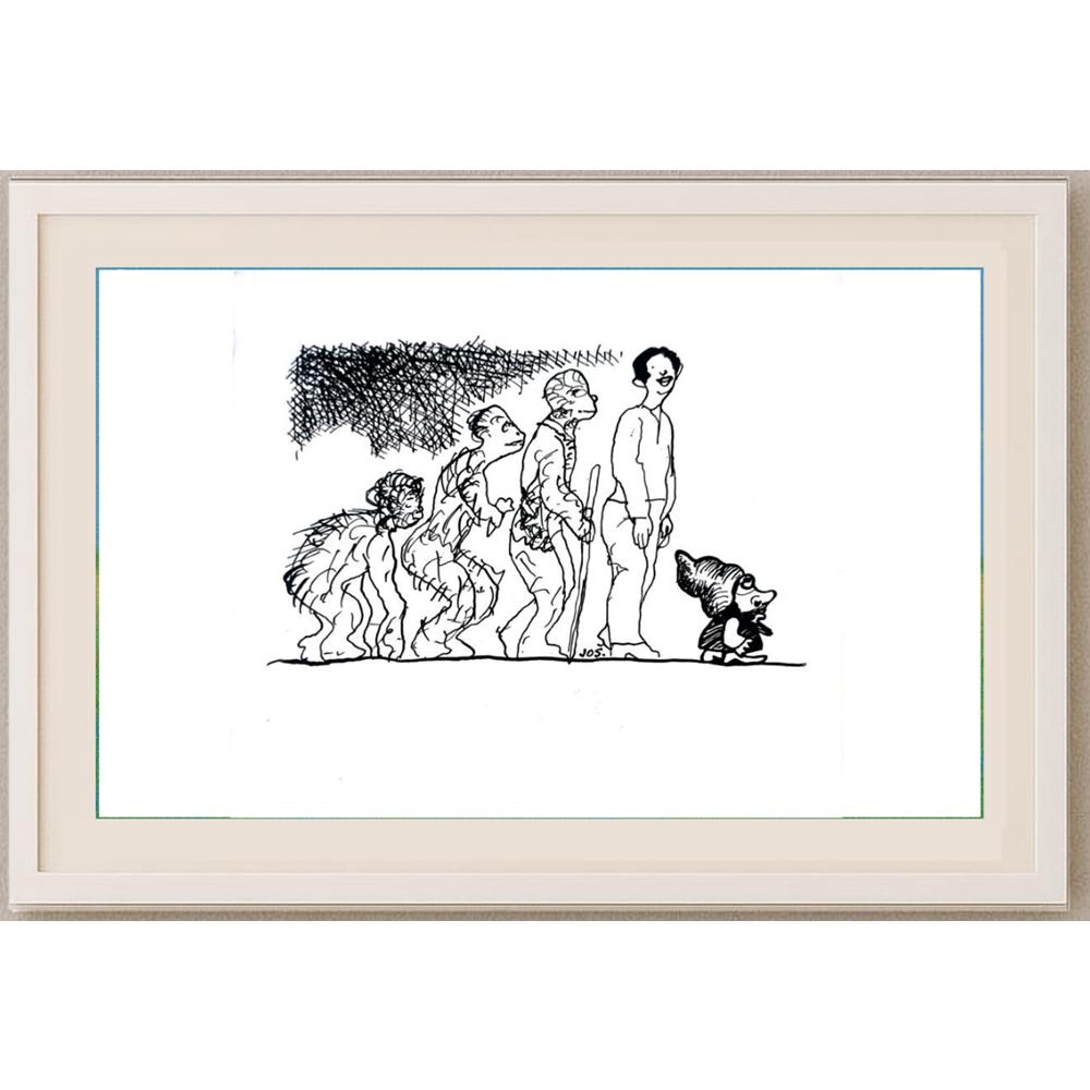 Josef Svax 29x21cm Orijinal Karikatür BOD02211