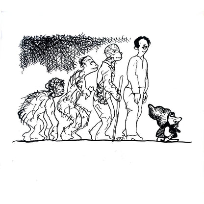 Josef Svax 29x21cm Orijinal Karikatür BOD02211