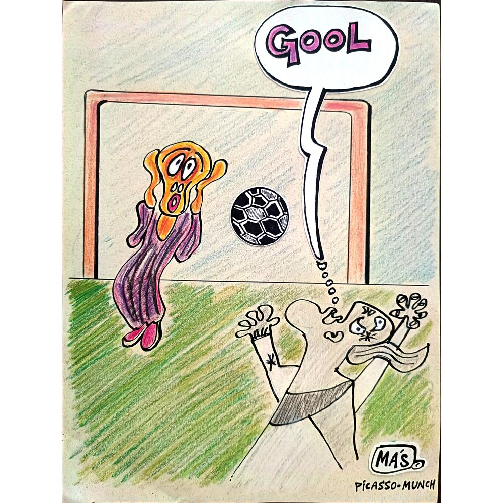 Sergio Mas 24x18cm Orijinal Karikatür BOD02212