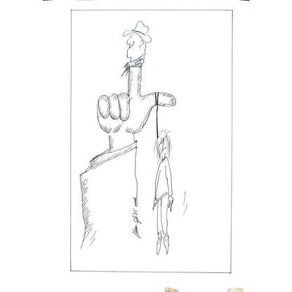Hasan Efe 29x21cm Orijinal Karikatür BOD02217
