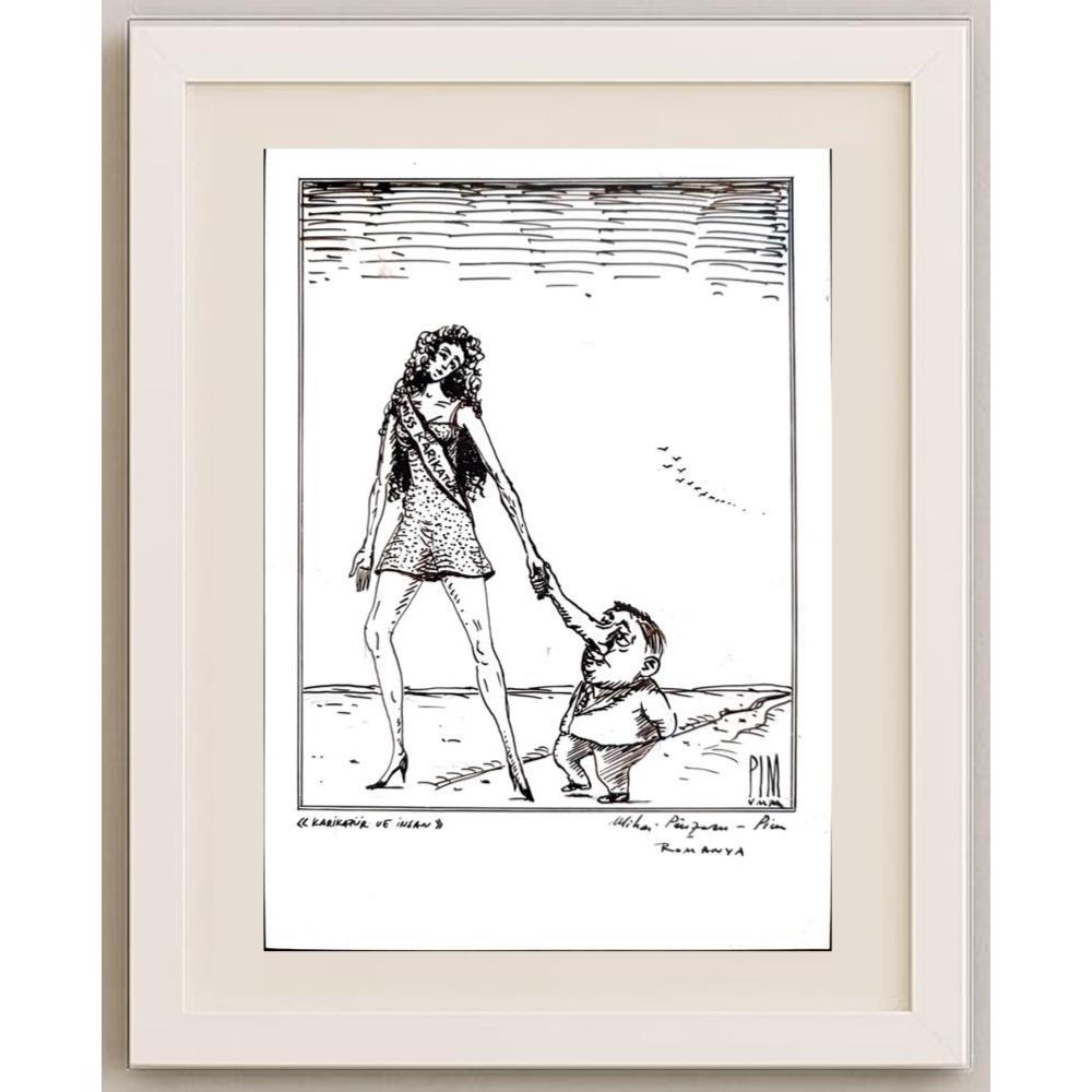 Mihai Pinzaru 21x15cm Orijinal Karikatür BOD02219