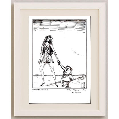 Mihai Pinzaru 21x15cm Orijinal Karikatür BOD02219