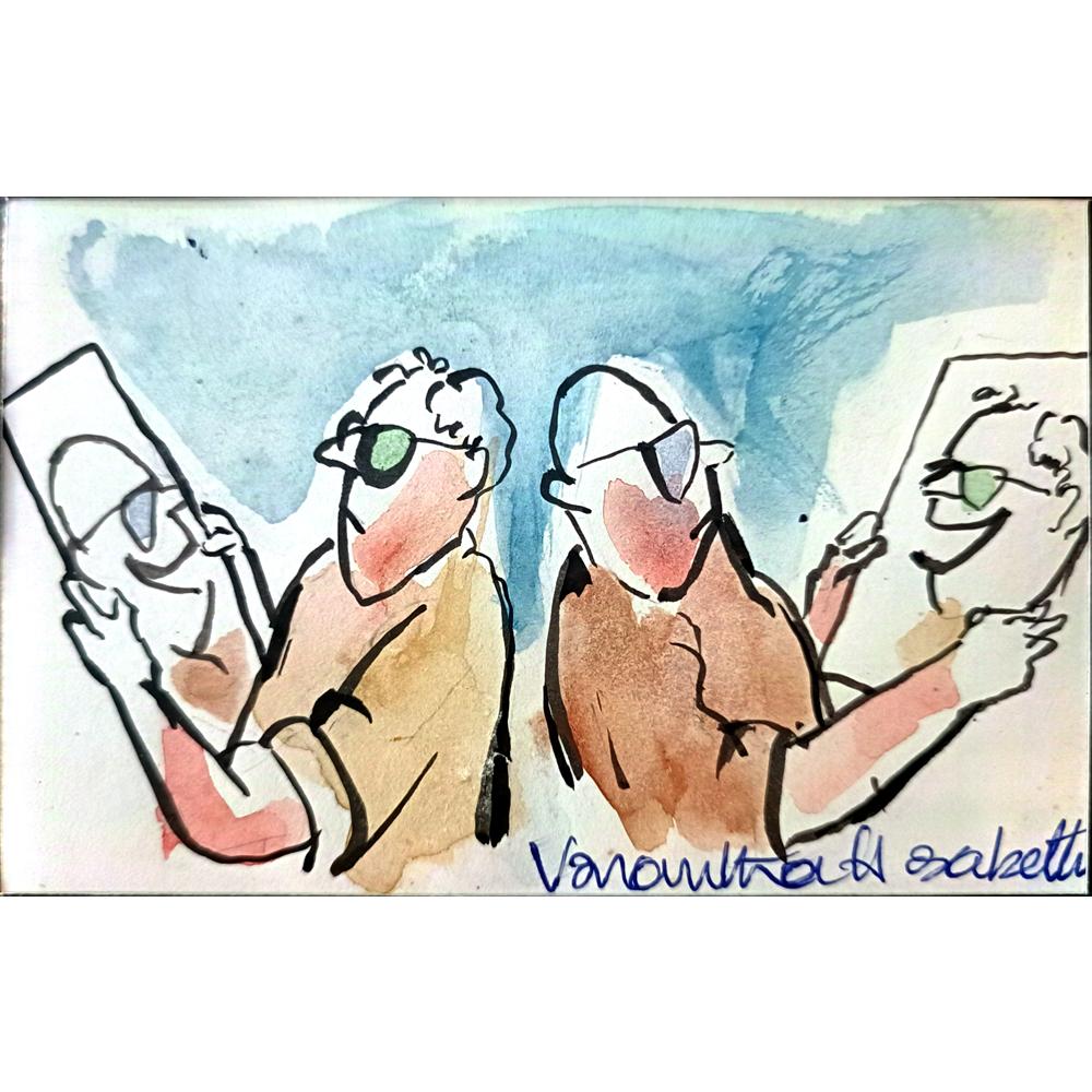 Vasantha Hosabettu 13x 9cm Orijinal Karikatür BOD02220
