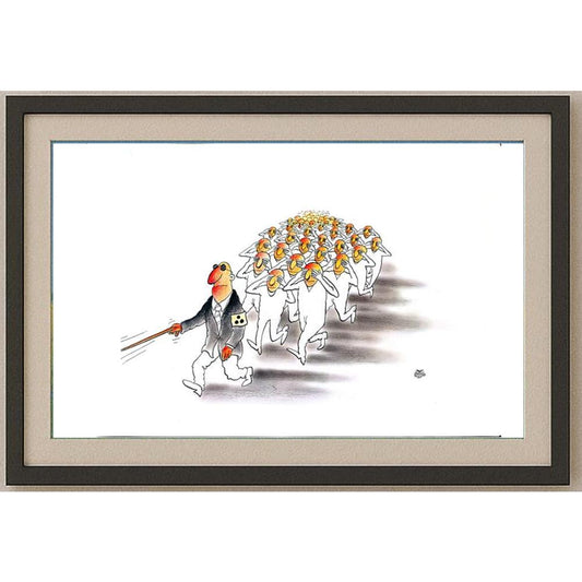 Behiç Ayrancıoğlu 35x25cm Orijinal Karikatür BOD02221