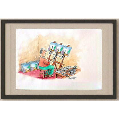 Don Campbell 29x21cm Orijinal Karikatür BOD02224