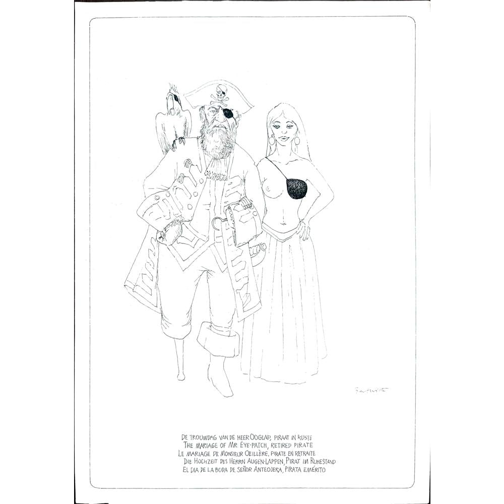 Bert Witte 29x21cm Orijinal Karikatür BOD02225