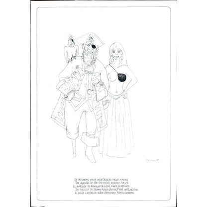 Bert Witte 29x21cm Orijinal Karikatür BOD02225
