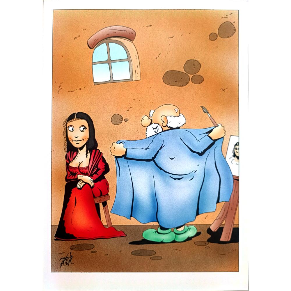Heymans Patrick 29x21cm Orijinal Karikatür BOD02227