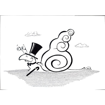 Chris Hovian 29x21cm Orijinal Karikatür BOD02232