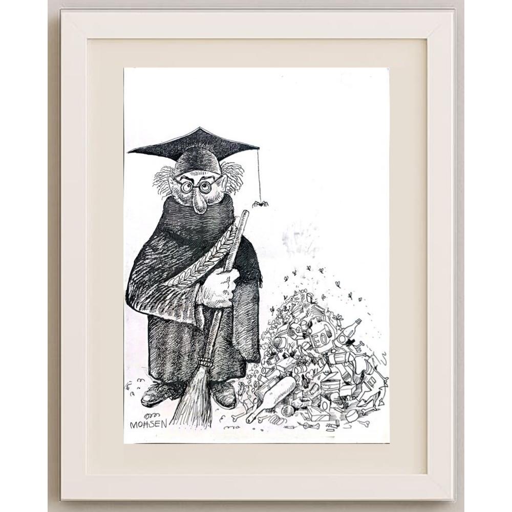 Mohsen Divandari 29x21cm Orijinal Karikatür BOD02238