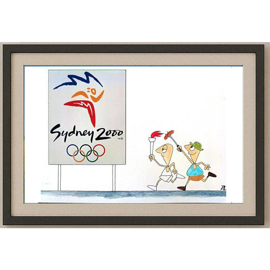 Louis Postruzin 29x21cm Orijinal Karikatür BOD02239