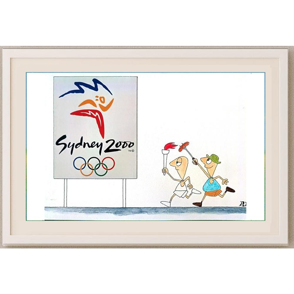 Louis Postruzin 29x21cm Orijinal Karikatür BOD02239