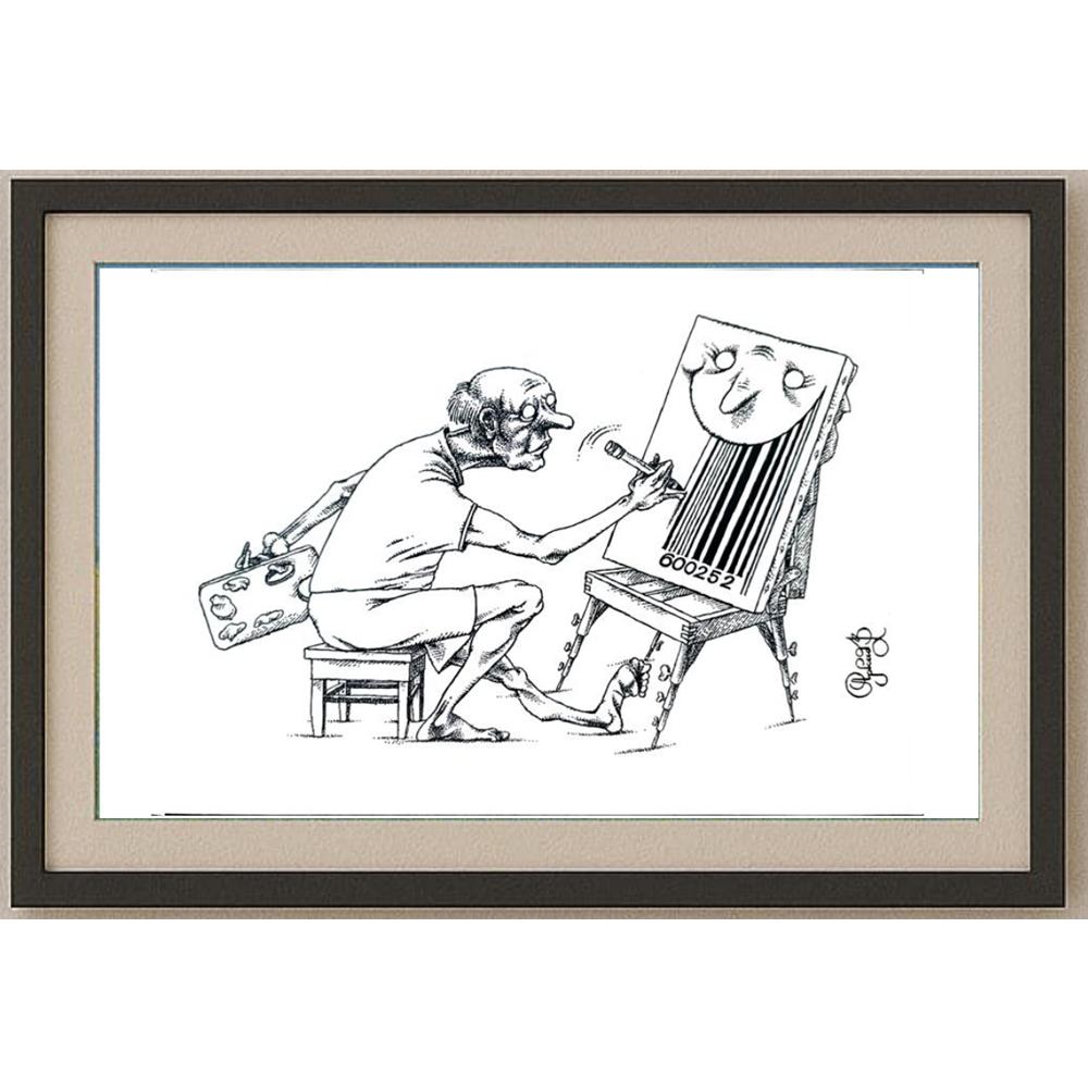 Arkadi Saltykov 29x21cm Orijinal Karikatür BOD02240