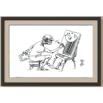 Arkadi Saltykov 29x21cm Orijinal Karikatür BOD02240