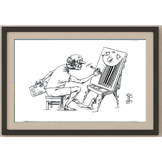 Arkadi Saltykov 29x21cm Orijinal Karikatür BOD02240