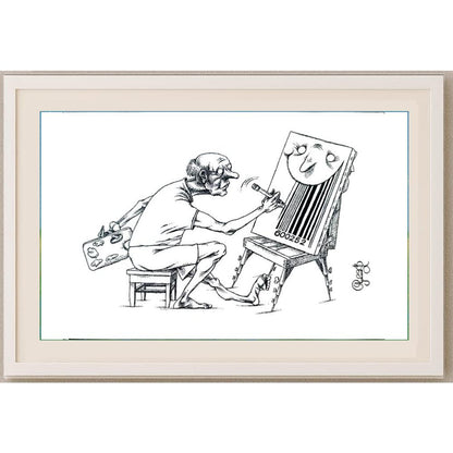 Arkadi Saltykov 29x21cm Orijinal Karikatür BOD02240