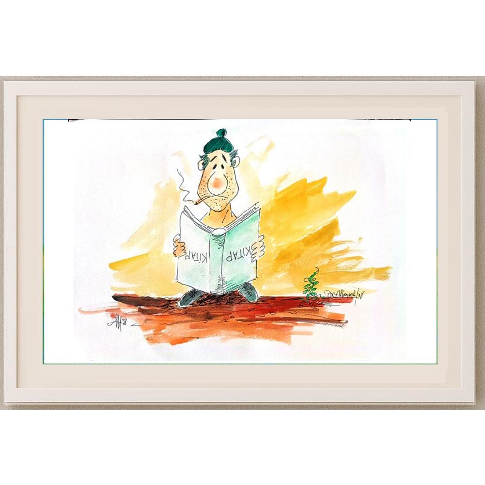 Arif Ali Albayrak 29x21cm Orijinal Karikatür BOD02241