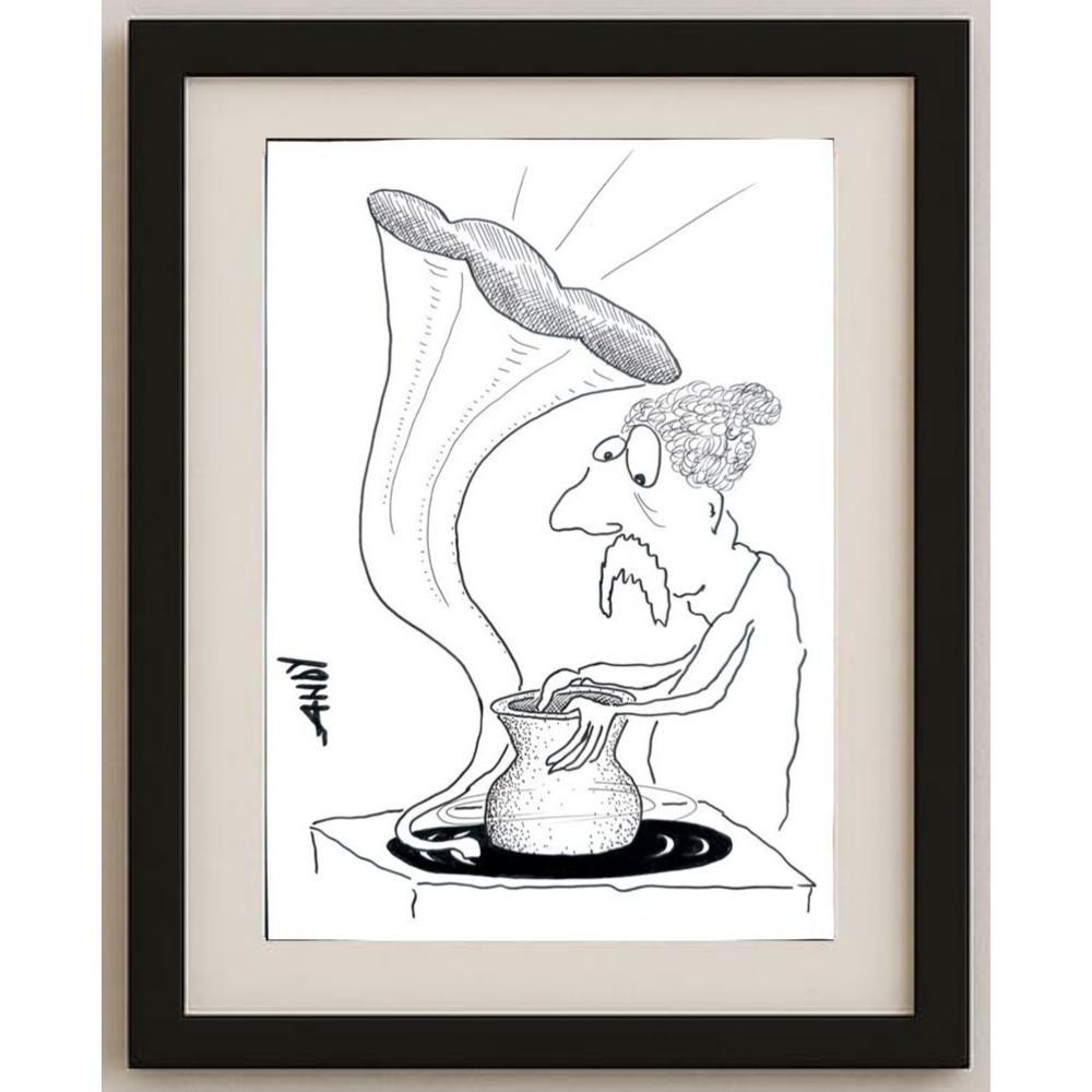 Andy Chaushu 29x21cm Orijinal Karikatür BOD02243