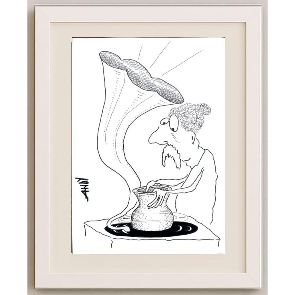 Andy Chaushu 29x21cm Orijinal Karikatür BOD02243