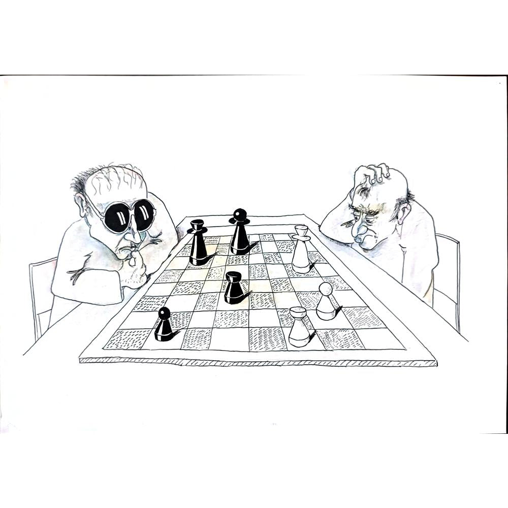 Tsvetomir Veleshky 29x21cm Orijinal Karikatür BOD02244