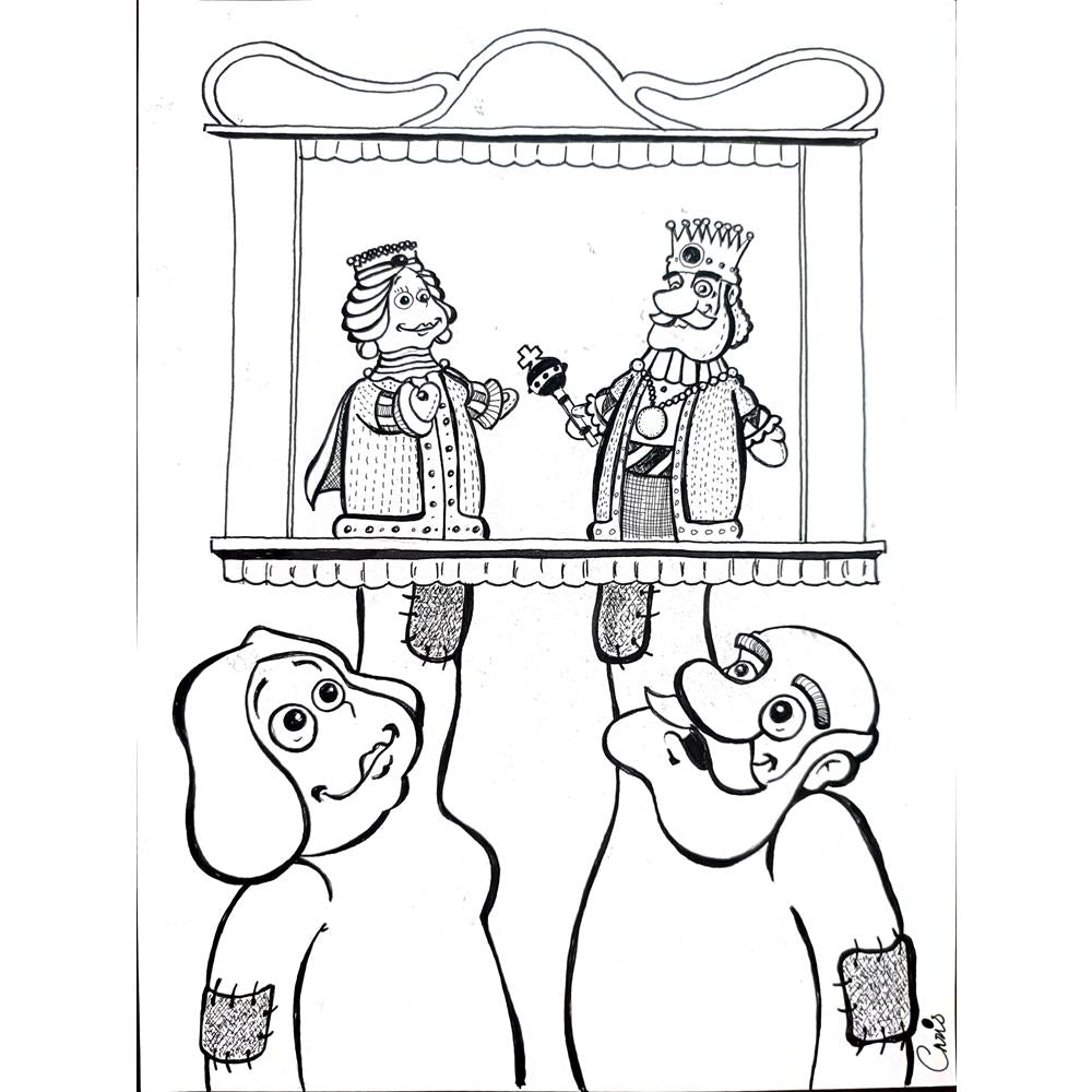 Chris Hovian 29x21cm Orijinal Karikatür BOD02245