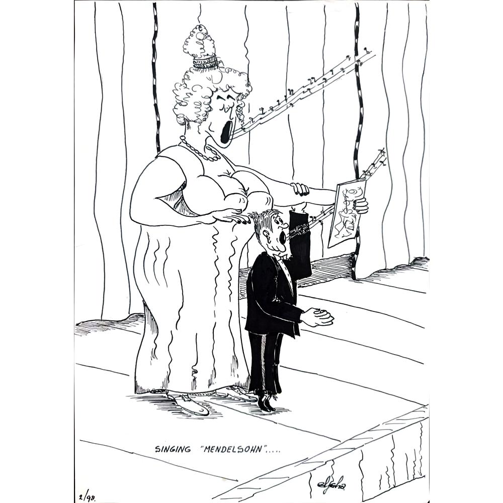 Hekkelman 29x21cm Orijinal Karikatür BOD02246
