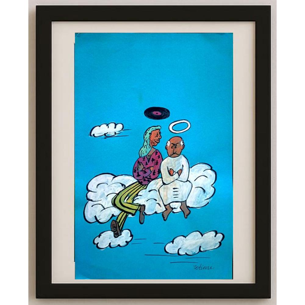 Michael Tetievski 29x21cm Orijinal Karikatür BOD02247