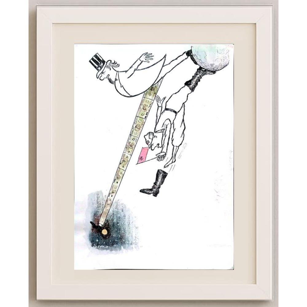 Yosef Fayer 35x25cm Orijinal Karikatür BOD02251