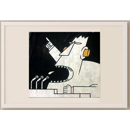 Wang Huimin 18x16cm Orijinal Karikatür BOD02252